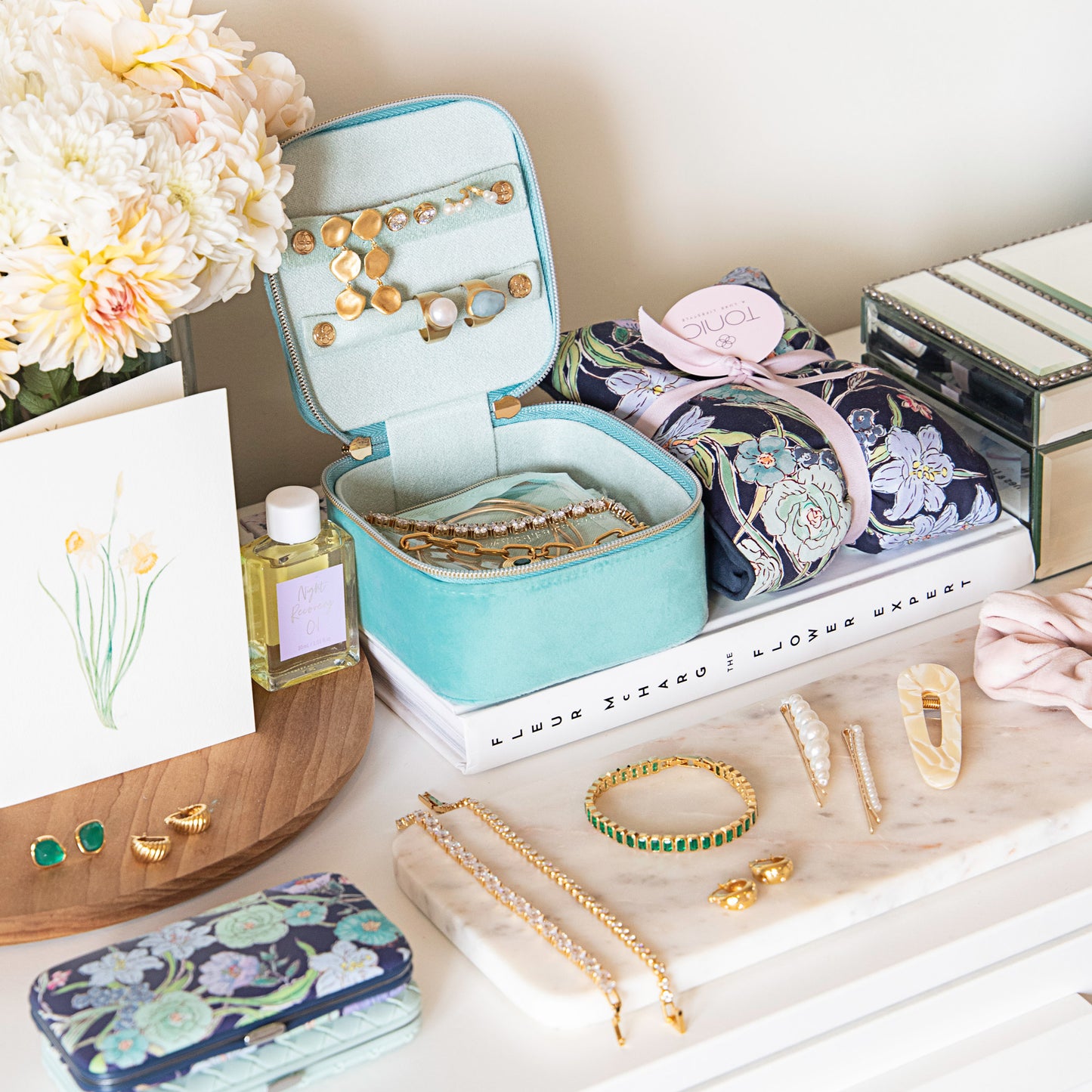 Jewellery Cube - Luxe Velvet Seafoam