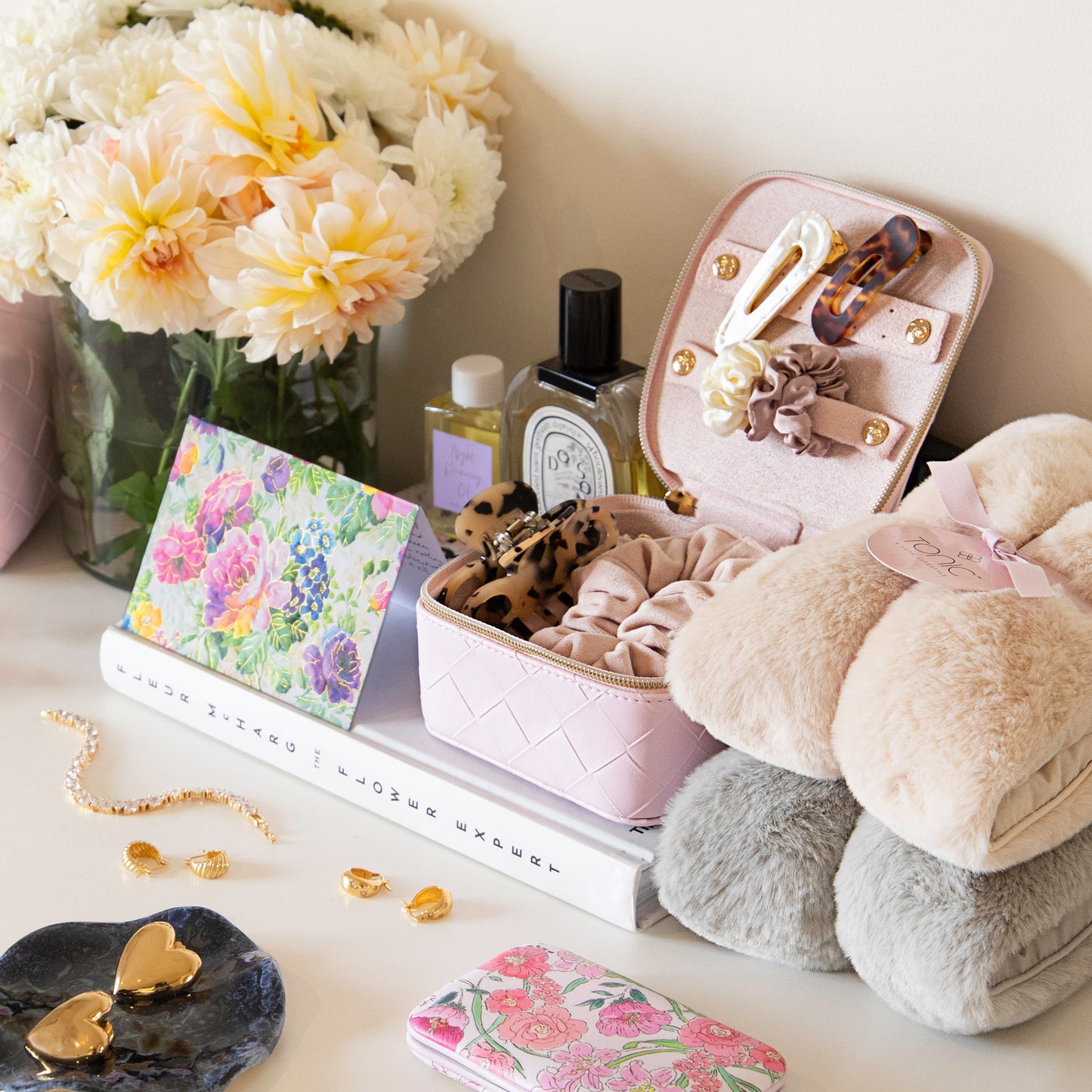 Jewellery Cube - Woven Peony