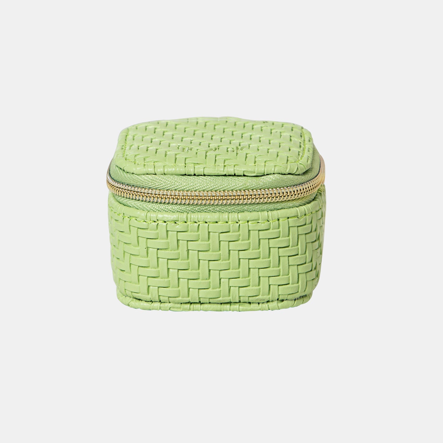 Mini Jewellery Cube - Herringbone Pistachio