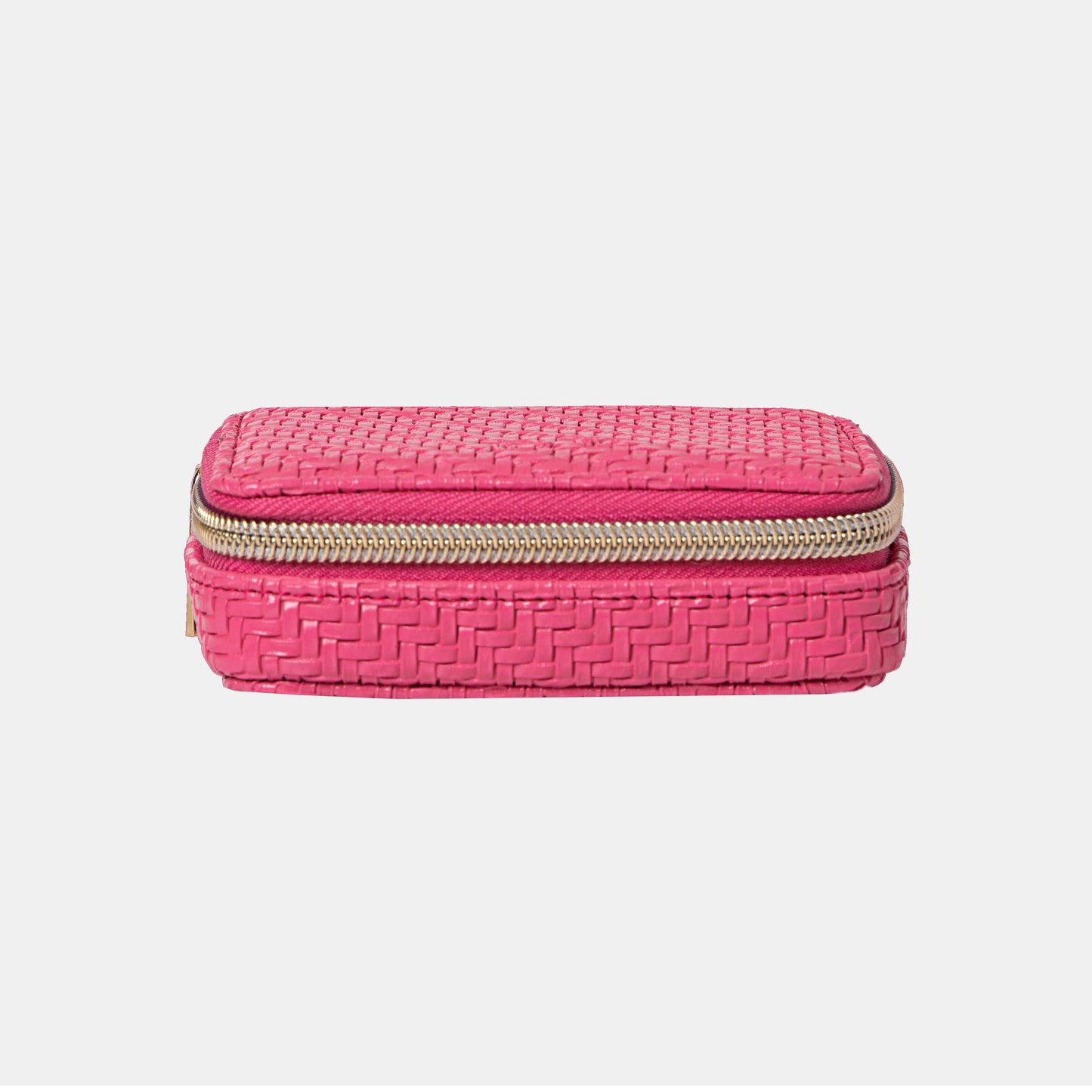 Pill Box - Herringbone Raspberry