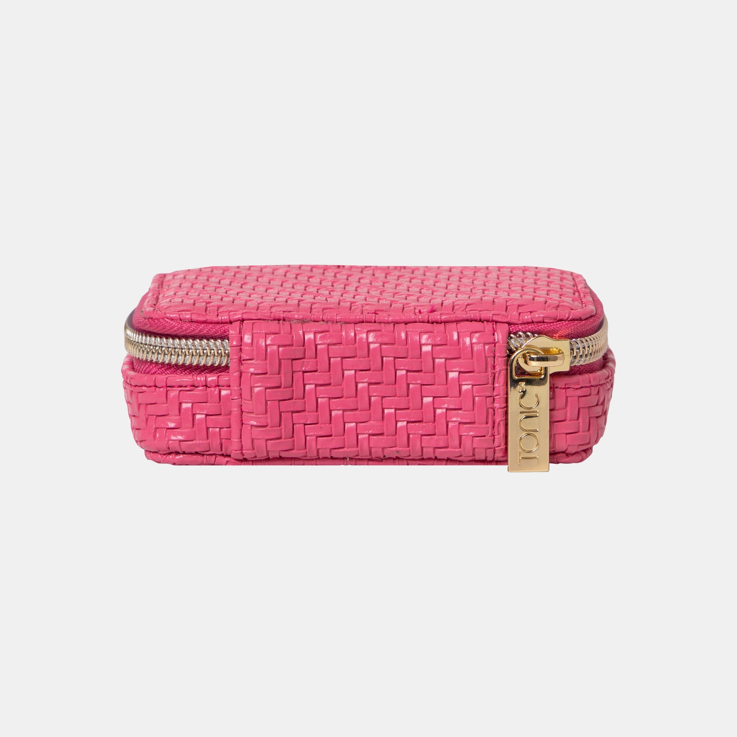 Pill Box - Herringbone Raspberry