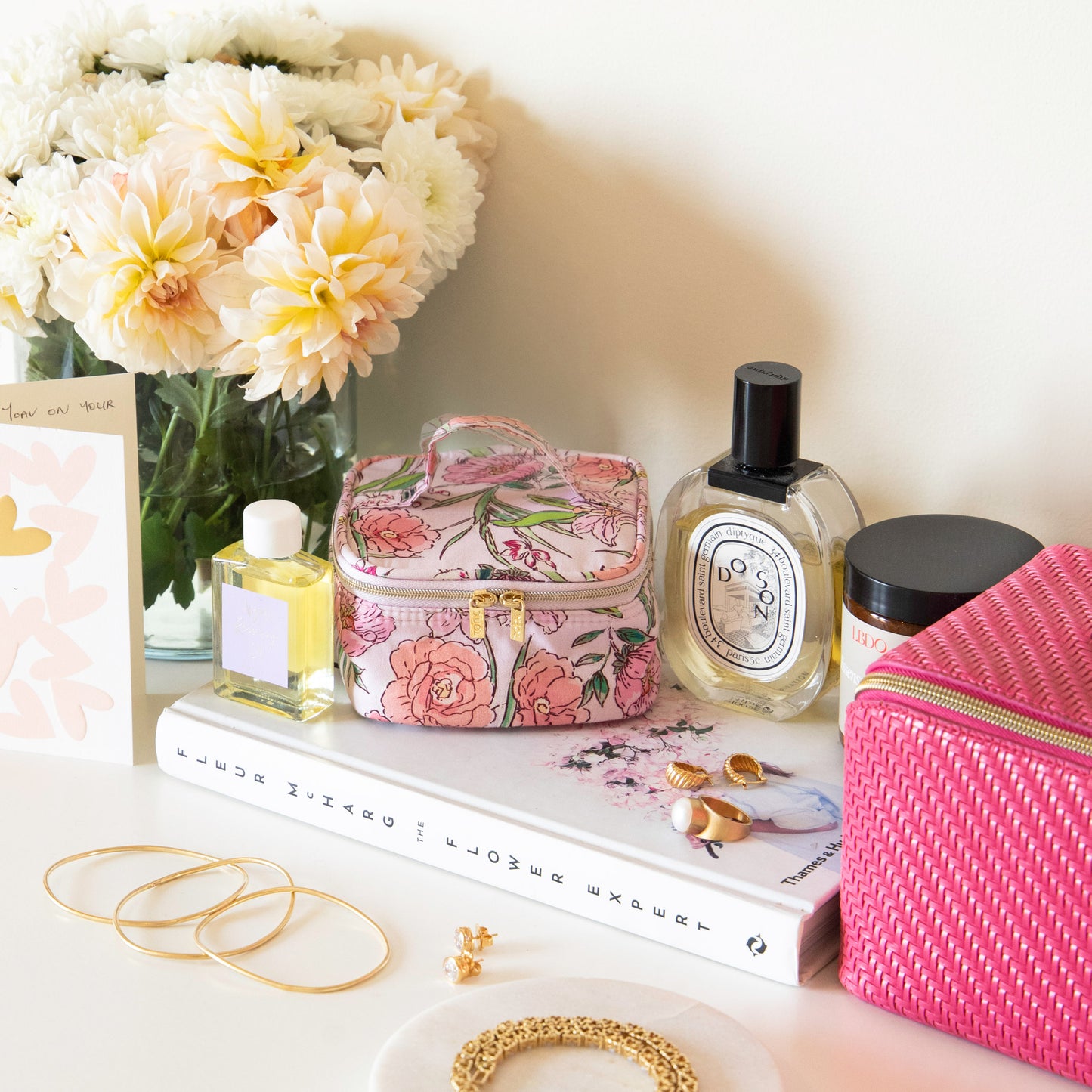 Jewellery Cube - Fleur Rose