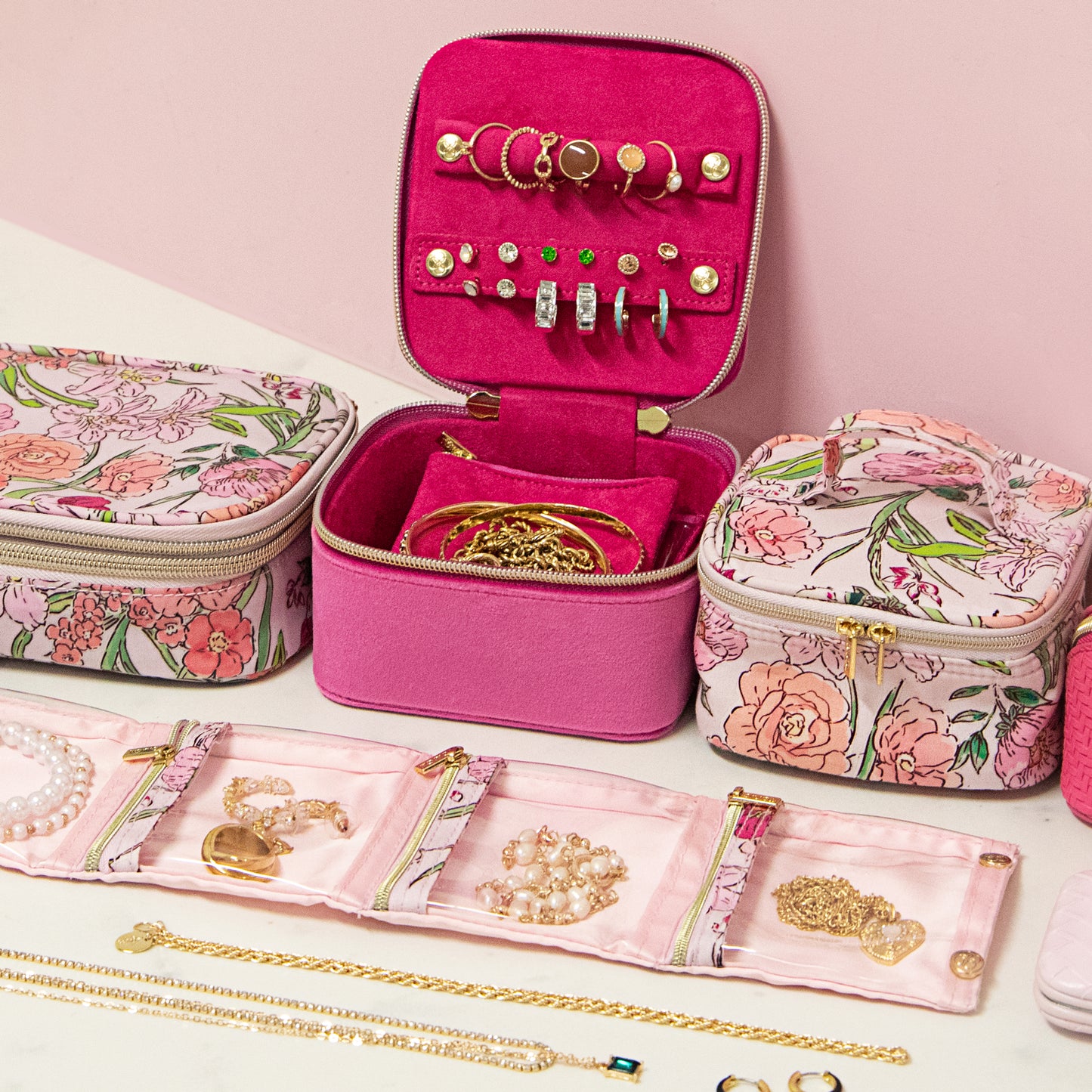 Jewellery Cube - Fleur Rose
