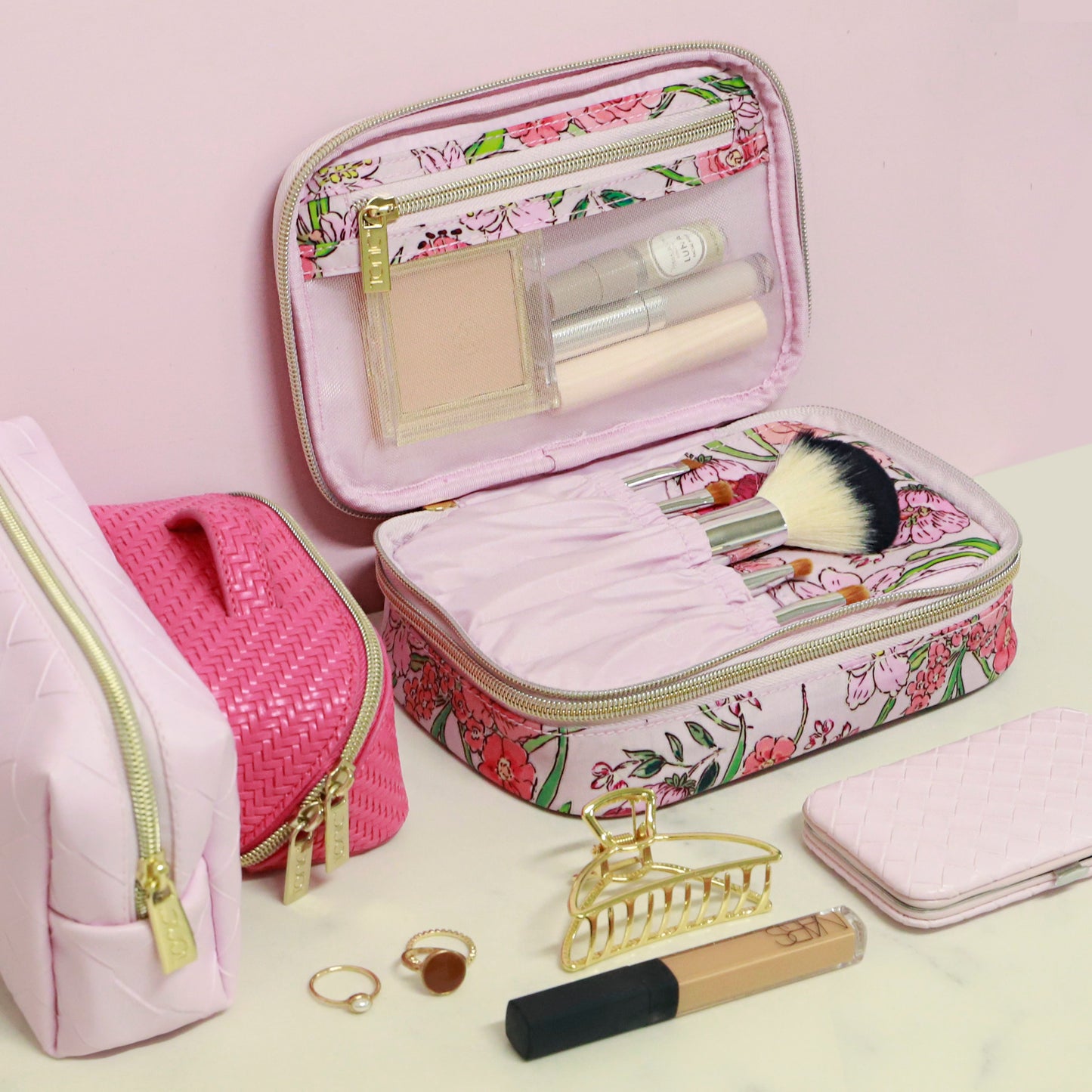Makeup Organiser - Fleur Rose