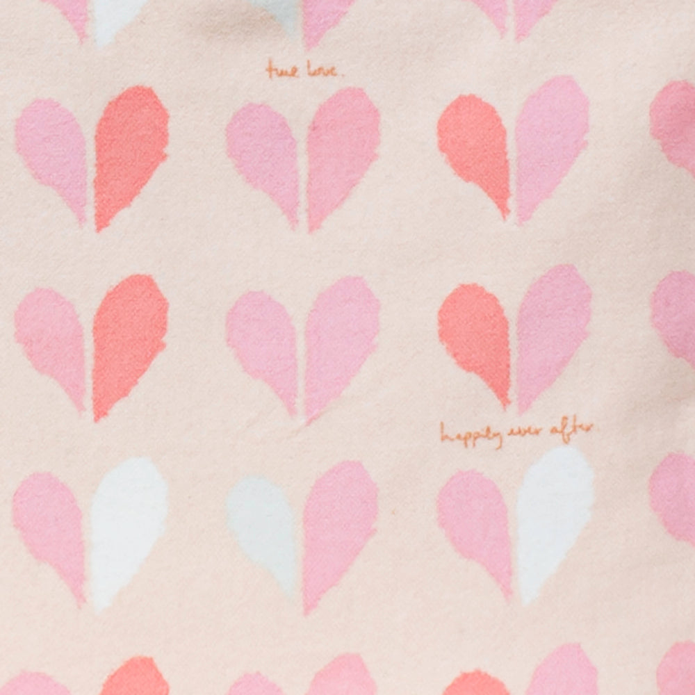 Small Hot Water Bottle - Flannel Heart