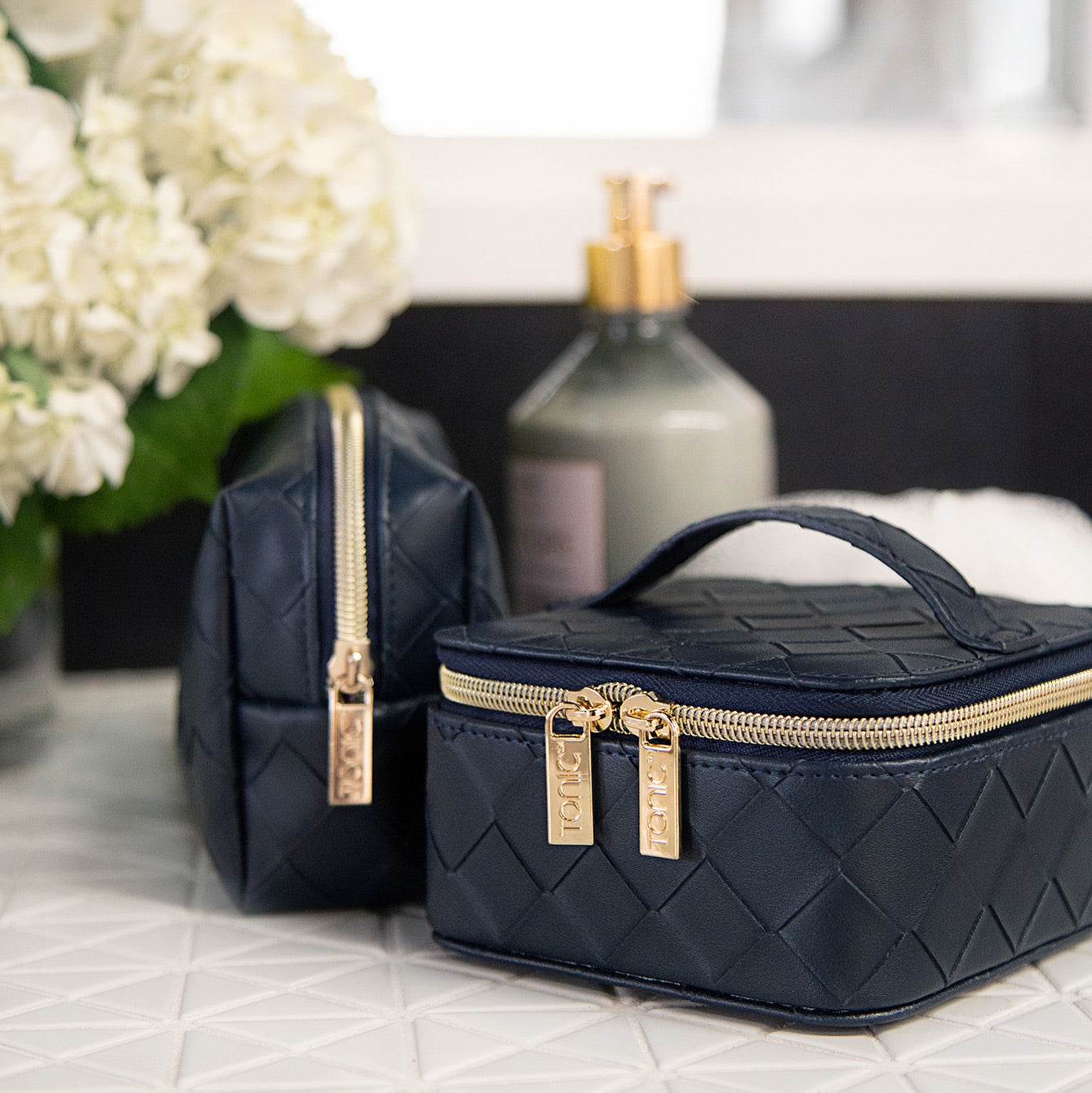 Jewellery Cube - Woven Navy