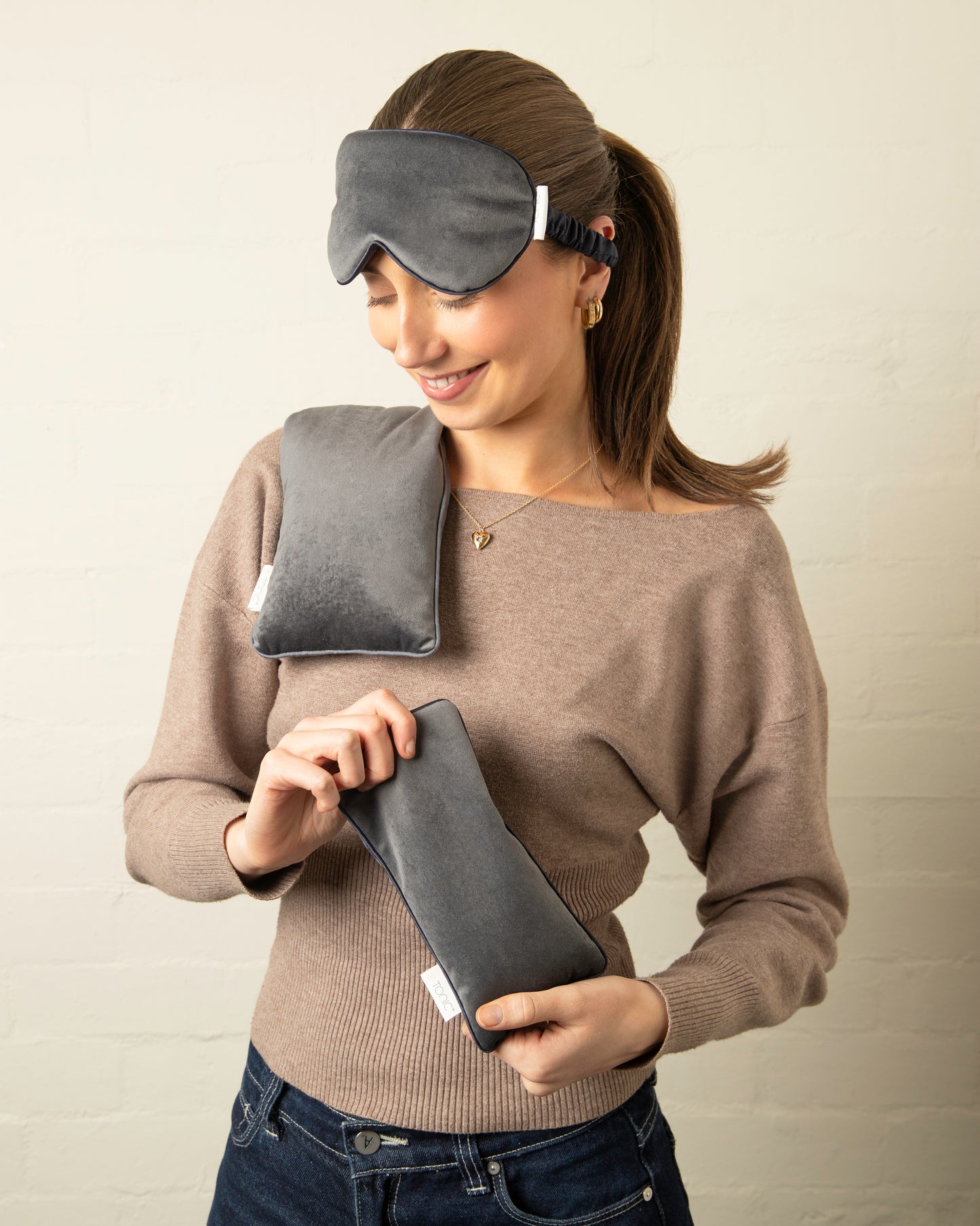 Eye Mask - Luxe Velvet in Steel