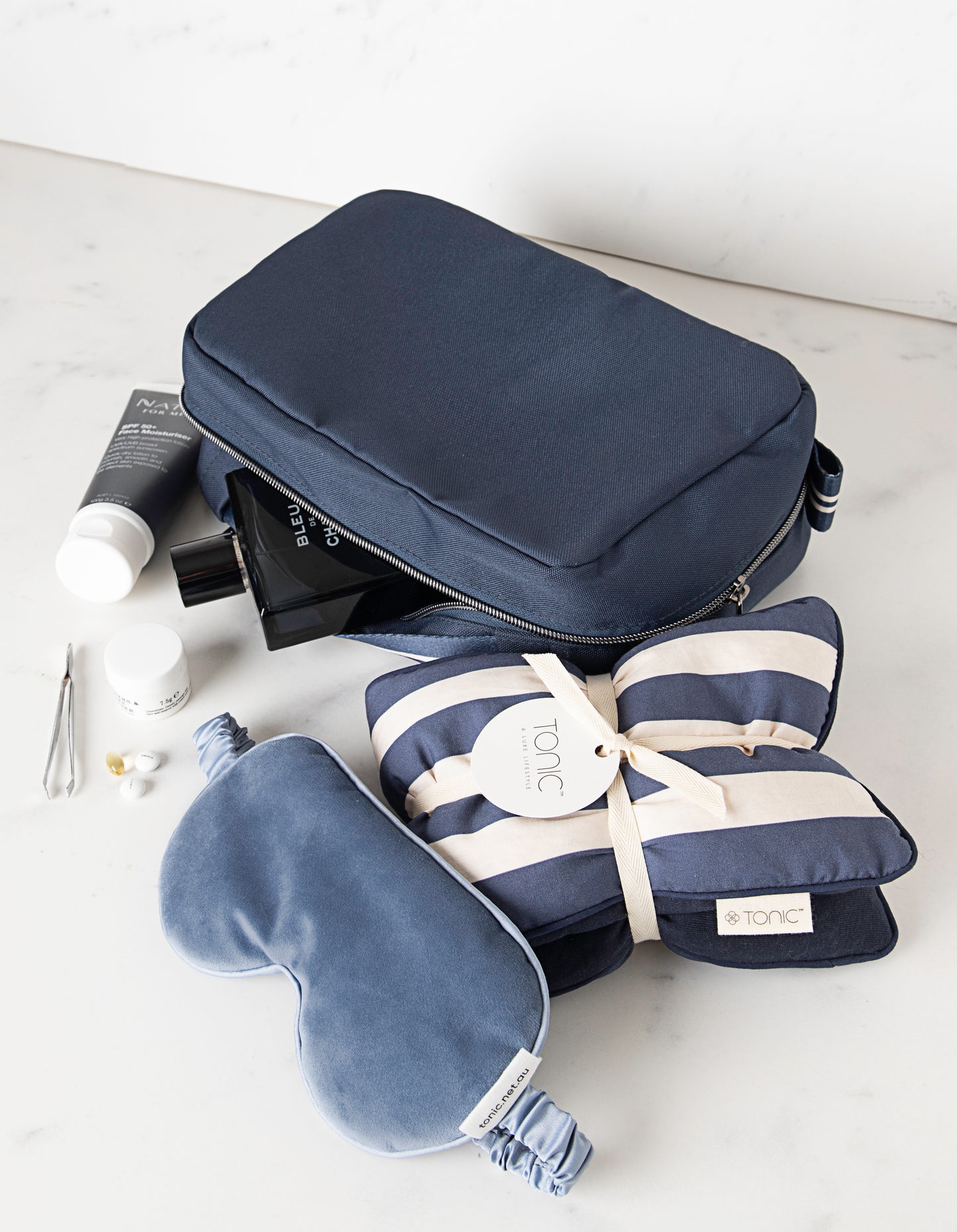 Men's Kit – Heat Pillow in Classic Navy Stripe