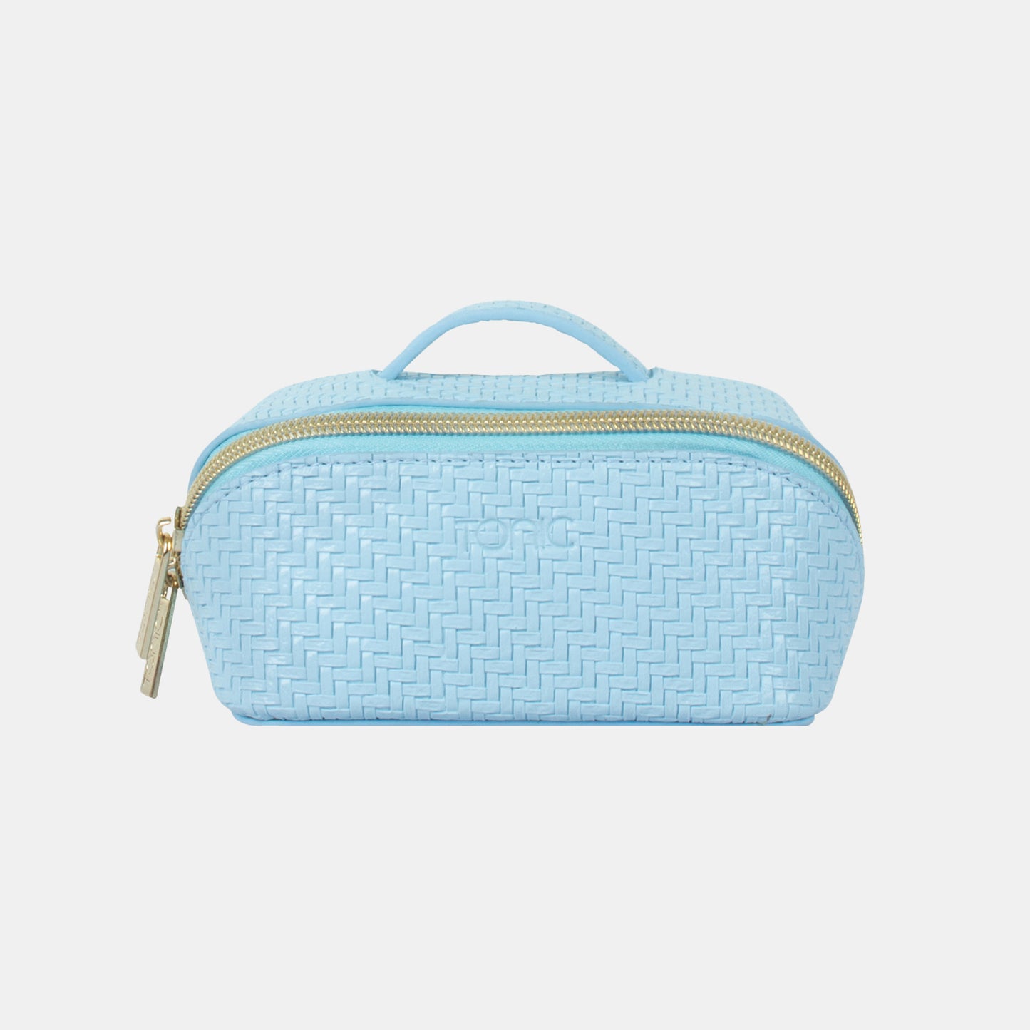 Small Beauty Bag - Herringbone Bluebell