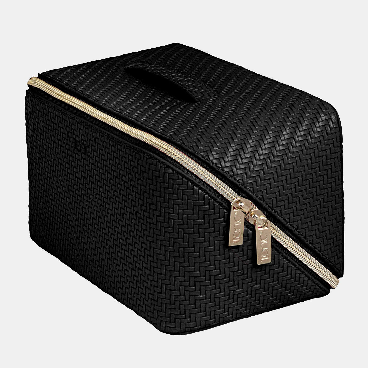 Large Beauty Bag - Herringbone Licorice