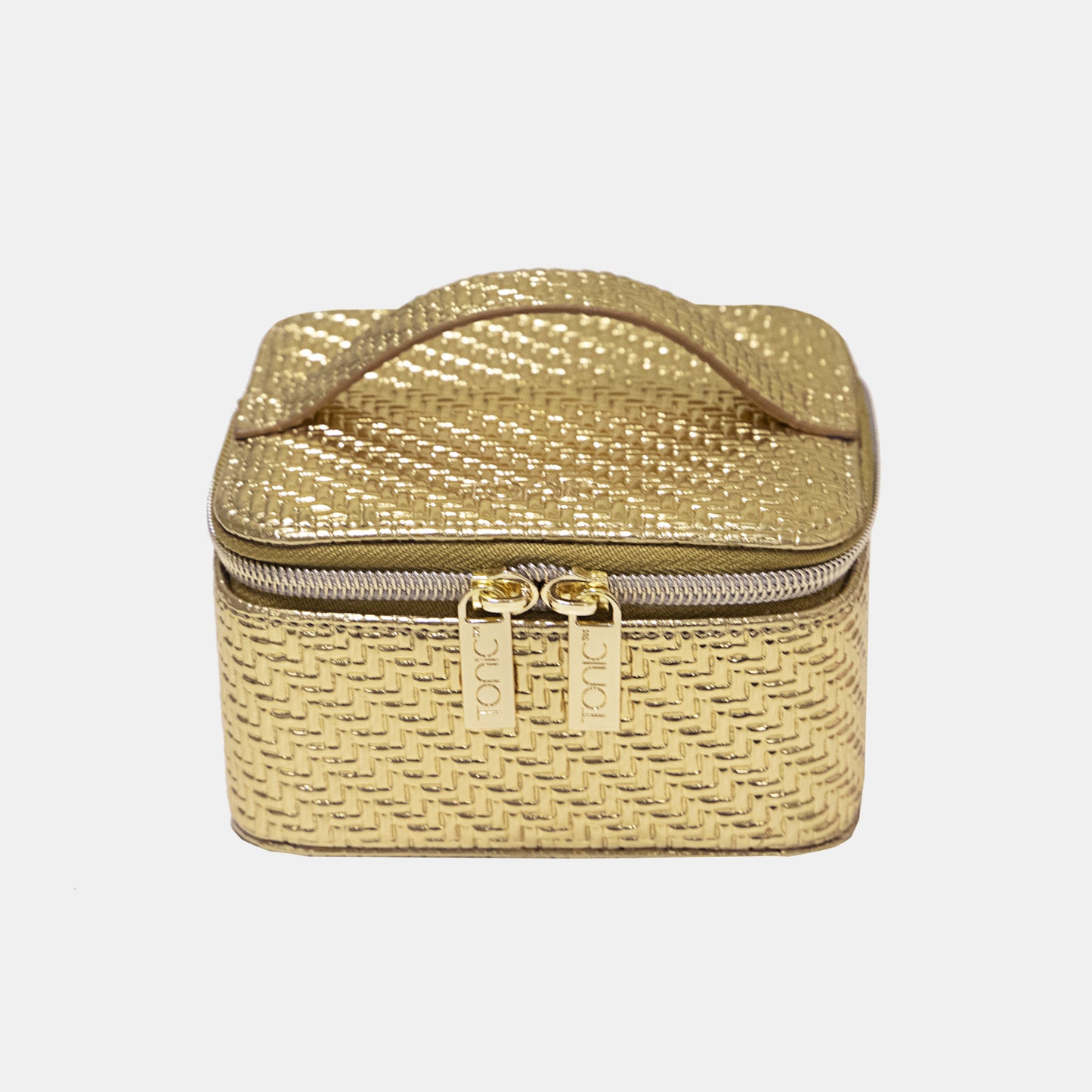 Jewellery Cube - Herringbone Gold
