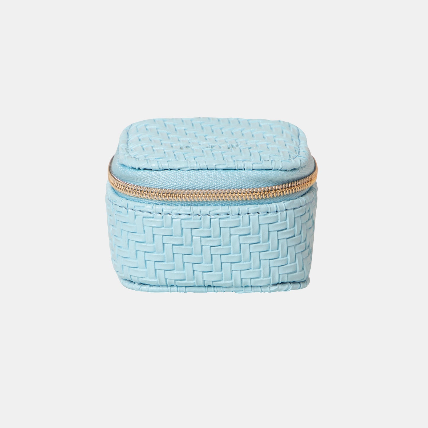 Mini Jewellery Cube - Herringbone Bluebell