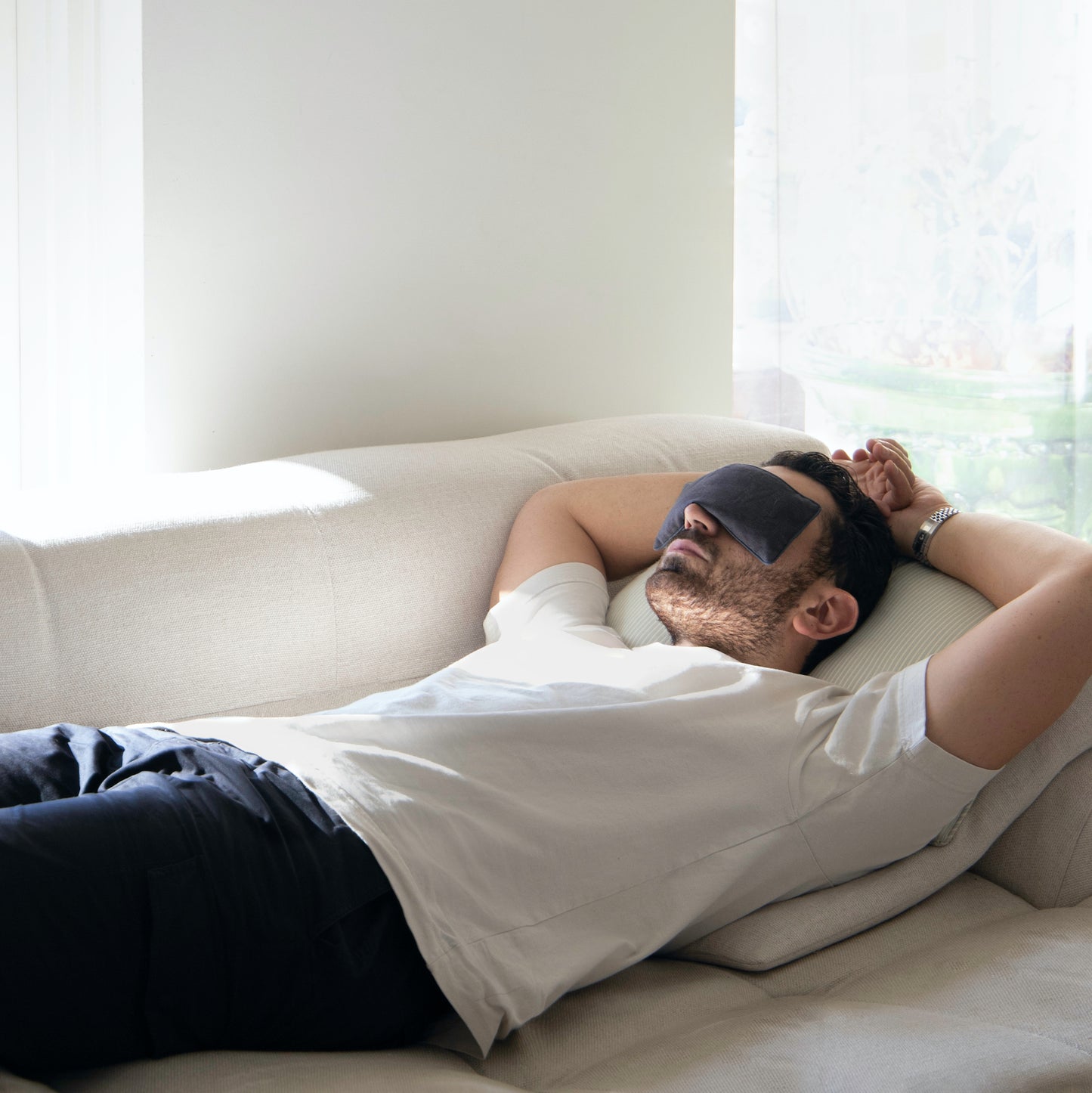 Weighted Eye Pillow - Luxe Linen Charcoal
