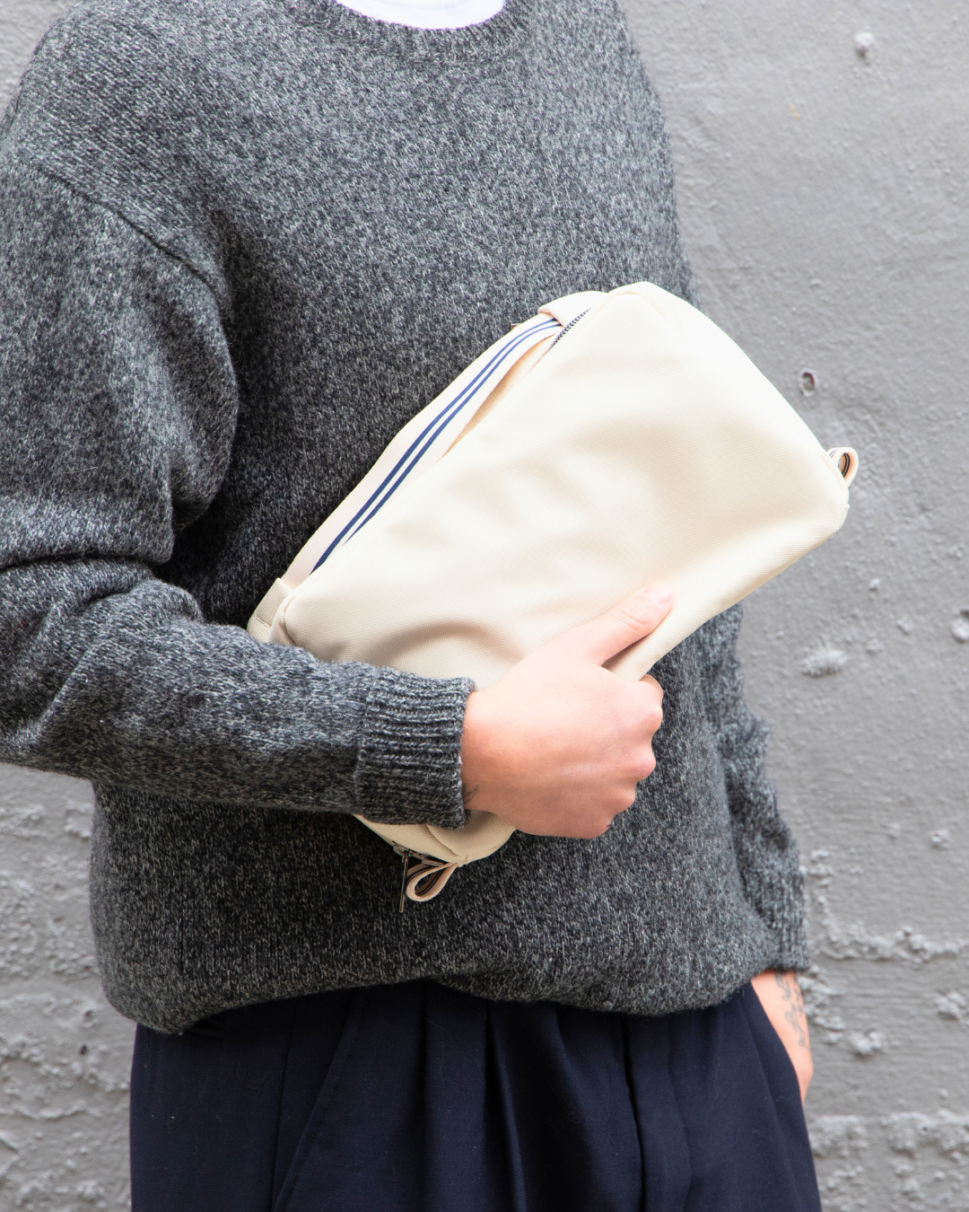 Men's Kit – Large Travel Bag in Cream