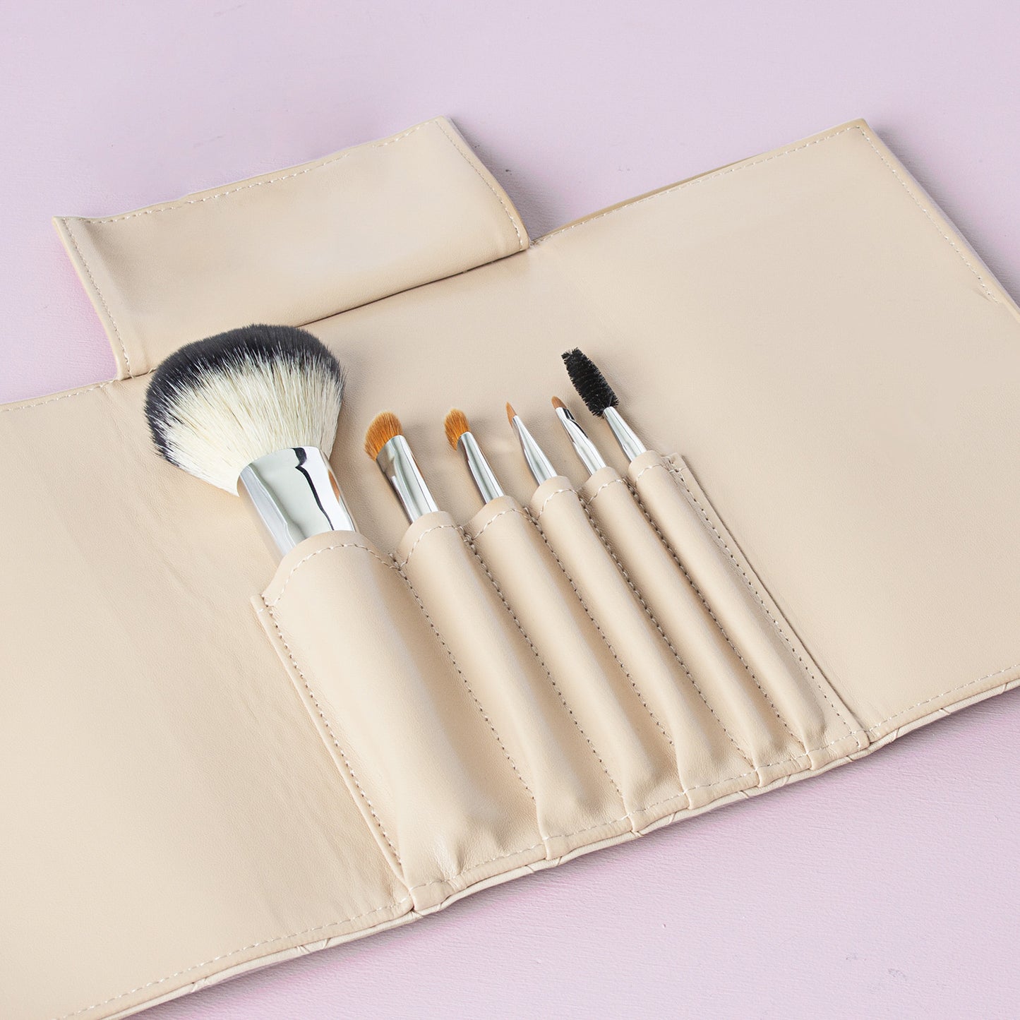 Makeup Brush Roll - Woven Sand