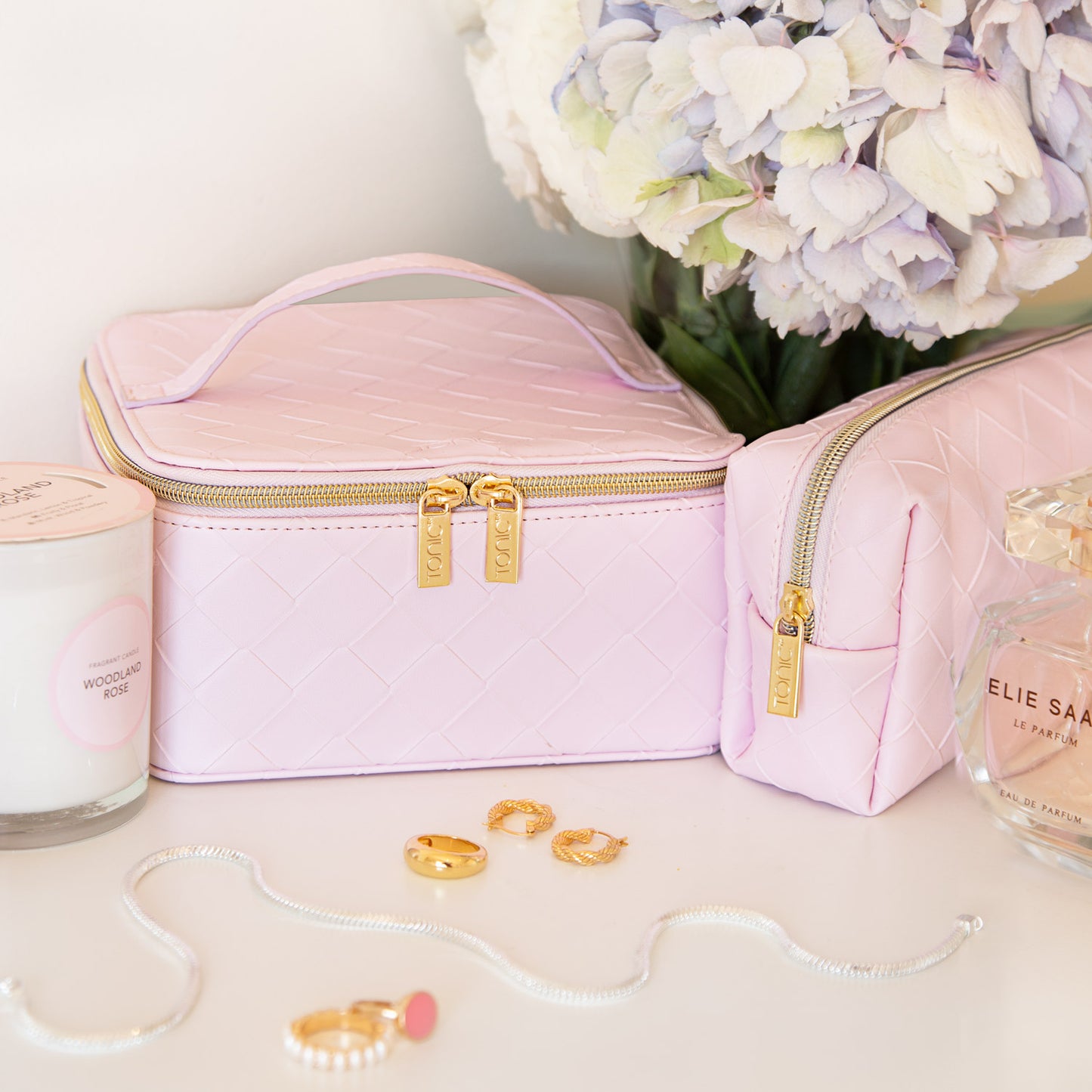 Large Jewellery Cube - Woven Peony