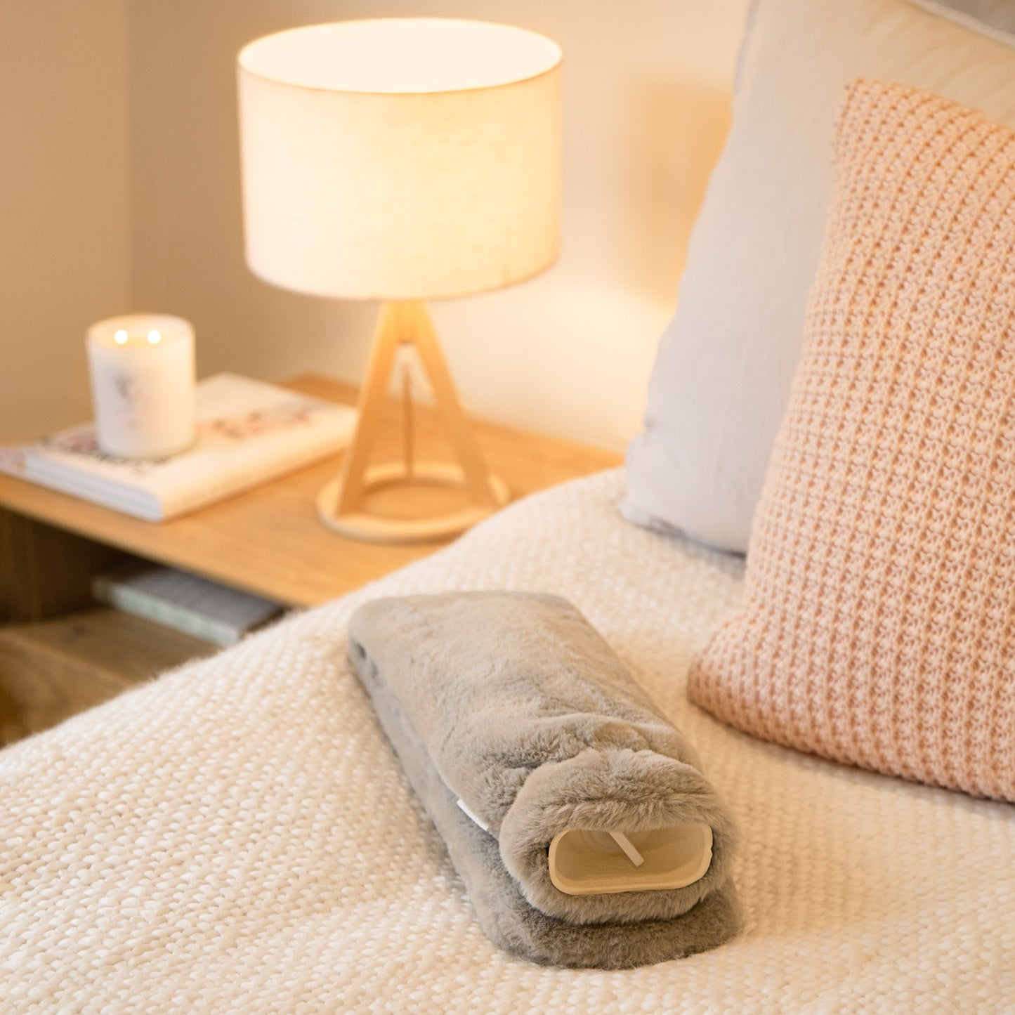 Long Hot Water Bottle - Deluxe Smokey Grey