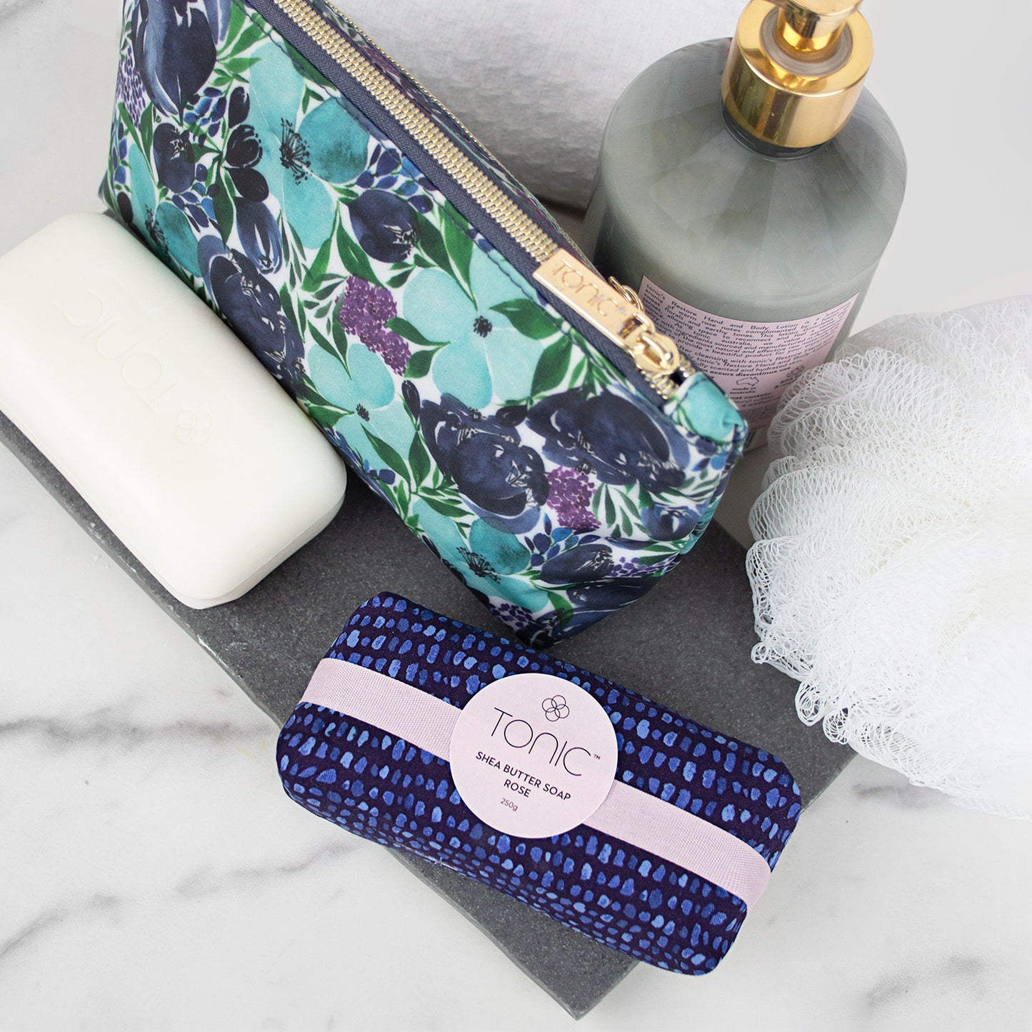 Shea Butter Soap - Navy Raindrops 250g